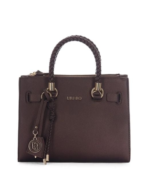 Liu Jo Purple Small Logo-Charm Satchel Bag