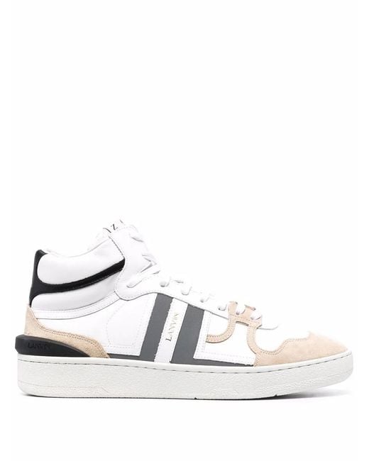 Lanvin White Clay High-Top Sneakers for men