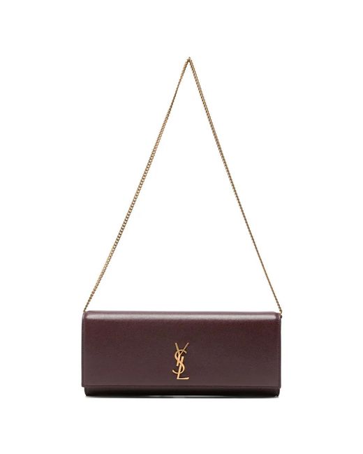 Saint Laurent White Kate Chain Clutch Bag