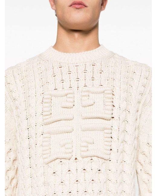 メンズ Givenchy 4g ケーブルニット セーター Natural