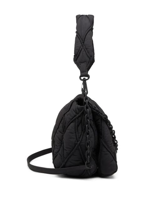 DIESEL Black Medium Charm-D Shoulder Bag