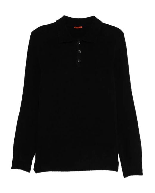Barena Black Long-Sleeve Polo Jumper for men