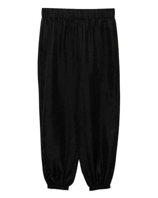 Pantalones capri de seda Lisa Yang de color Black