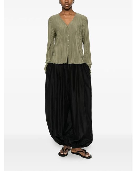 Samsøe & Samsøe Green Pleated Buttoned Shirt