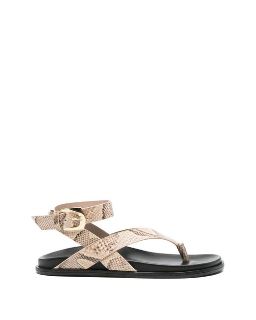 Stuart Weitzman White Sandales Marykate À Effet Peau De Serpent