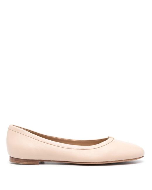 Chloé Pink Marcie Leather Ballerina Shoes