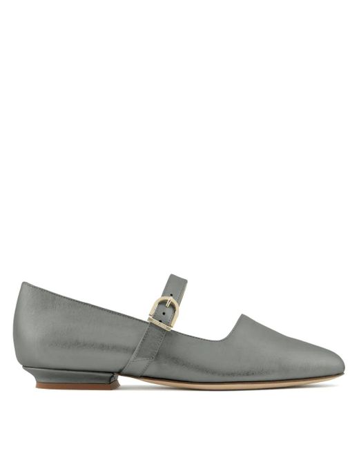 Giorgio Armani Gray Ballerinas Mit Lamé-Effekt