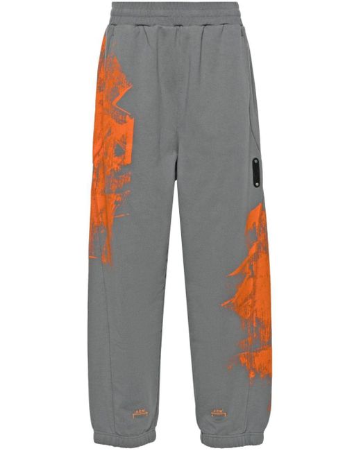 A_COLD_WALL* Gray Brushstroke Cotton Track Pants for men