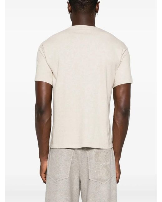 Auralee White Seamless Crew-Neck T-Shirt for men