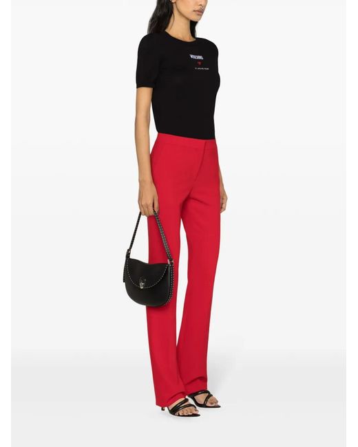 Moschino Black Top With Embroidery