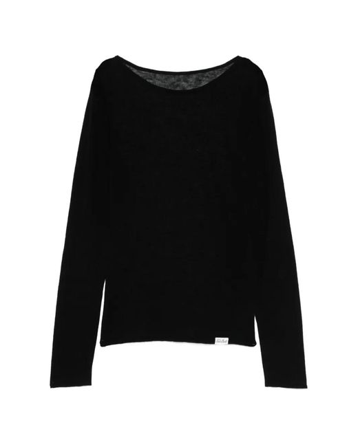 Mc2 Saint Barth Black Long-Sleeve Top