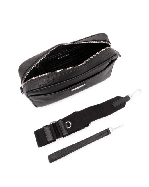 Prada Black Saffiano Leather Shoulder Bag for men
