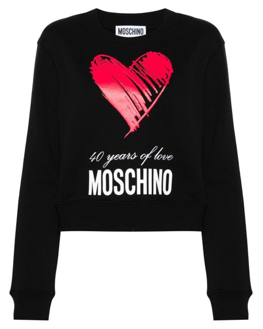 Moschino Sweater Met Logoprint in het Black