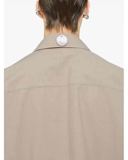 Jil Sander Natural Layered Cotton Shirt for men