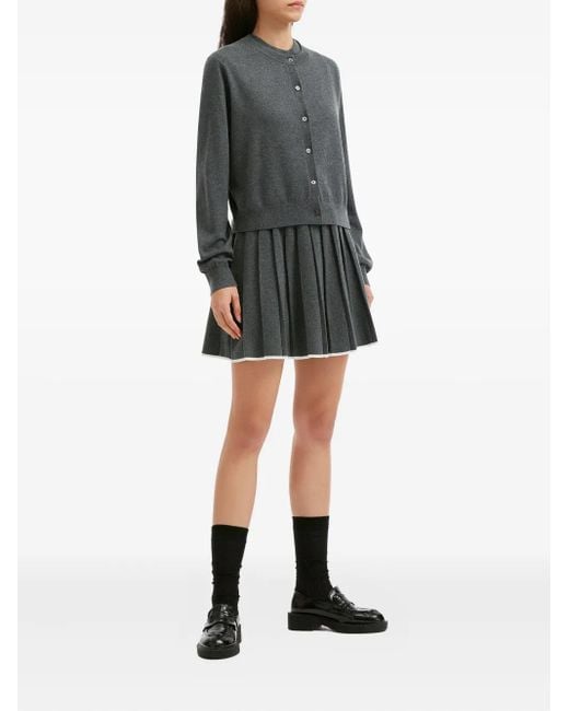 B+ AB Gray Pleated Dress