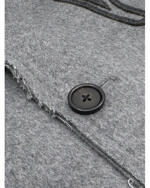 Haculla Gray Praising Wool Single-Breasted Coat for men