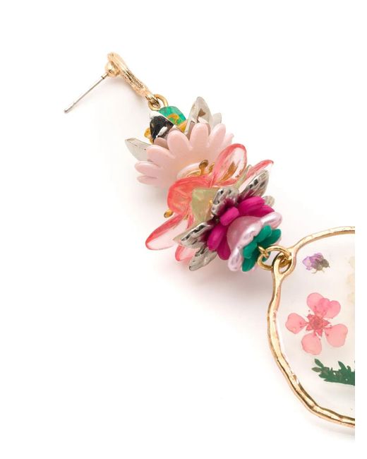 Amir Slama Metallic Beaded Necklace Earrings Set