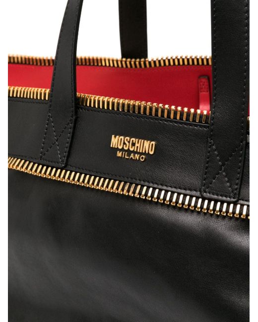Moschino Black Handtasche aus Leder