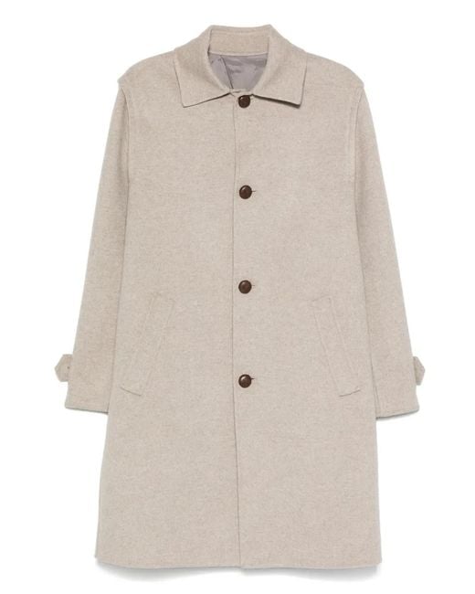 Eleventy Natural Single-Breasted Coat for men