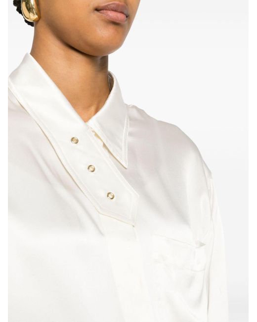 Camisa asimétrica con solapa Dorothee Schumacher de color White