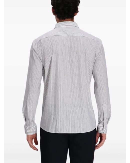 Boss Gestreiftes Button-Down-Hemd in White für Herren
