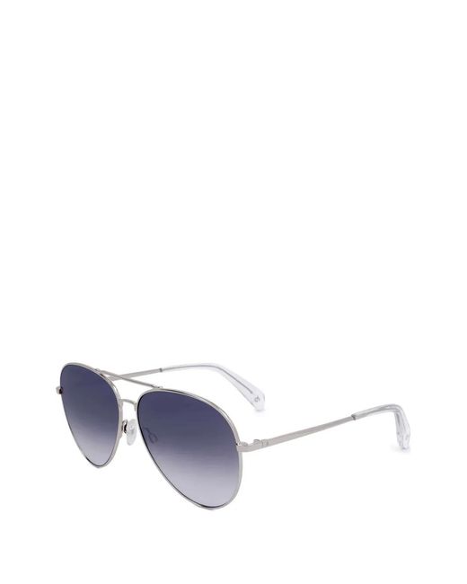 Rag & Bone Blue Lunettes De Soleil À Monture Pilote