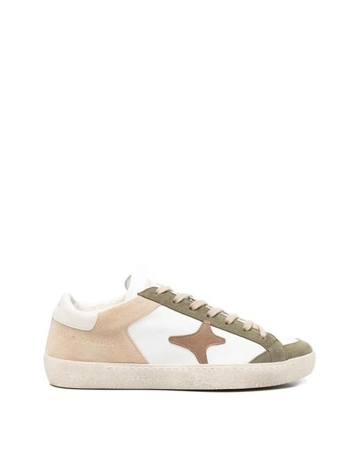 AMA BRAND White Star-Panelled Sneakers for men