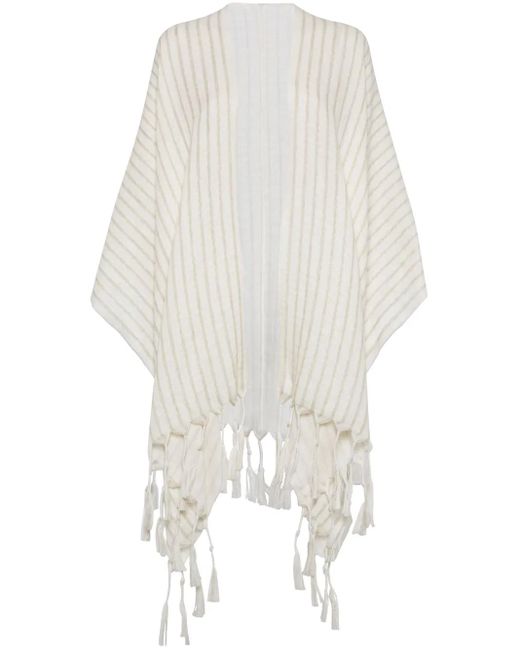 Brunello Cucinelli ストライプ ケープ White