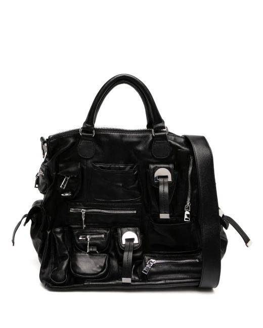 Borsa Tote Con Tasca Cargo di Cynthia Rowley in Black