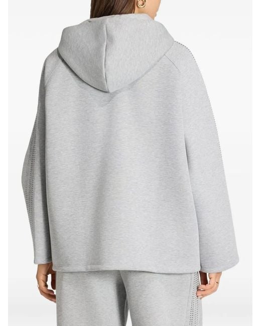 Adidas Gray Sweat Zippé À Design Perforé