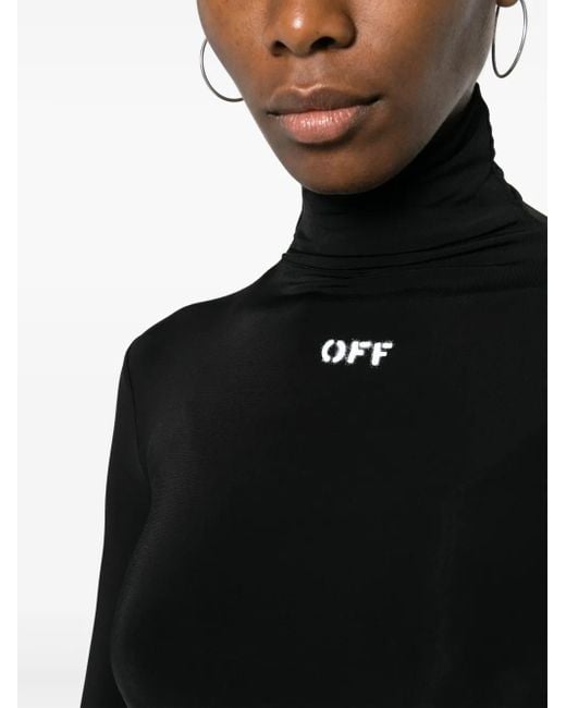 Off-White c/o Virgil Abloh Black Off- Off-Stamp High-Neck Top