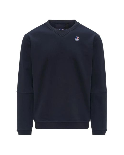 K-Way Blue Nael Logo-Detail Sweatshirt