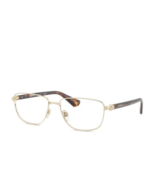 Burberry Natural Rectangle-Frame Tortoiseshell-Temple Glasses for men
