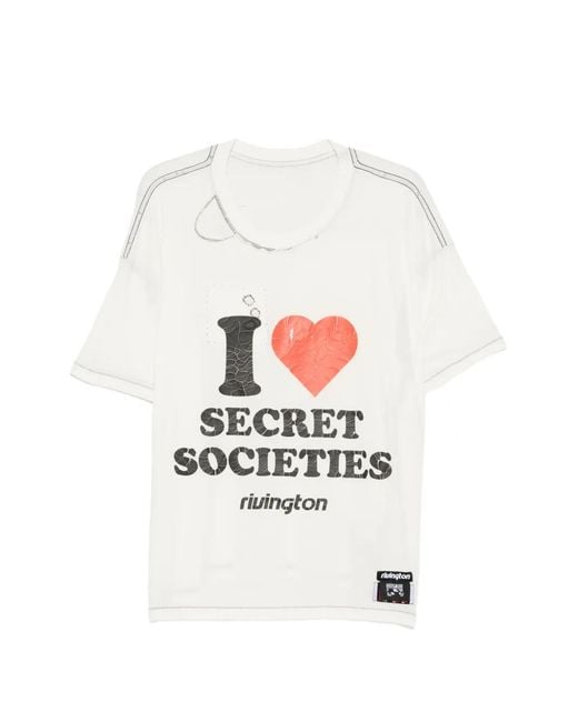 RIVINGTON roi Rebis White Graphic-Print T-Shirt for men
