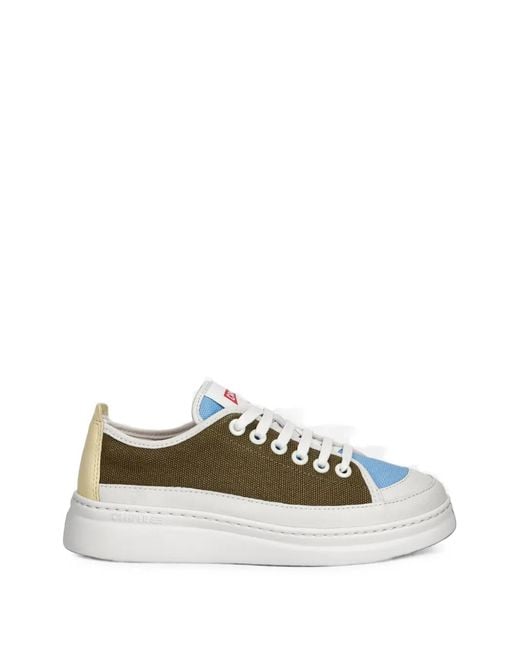 Camper White Twins Panelled Low-Top Sneakers