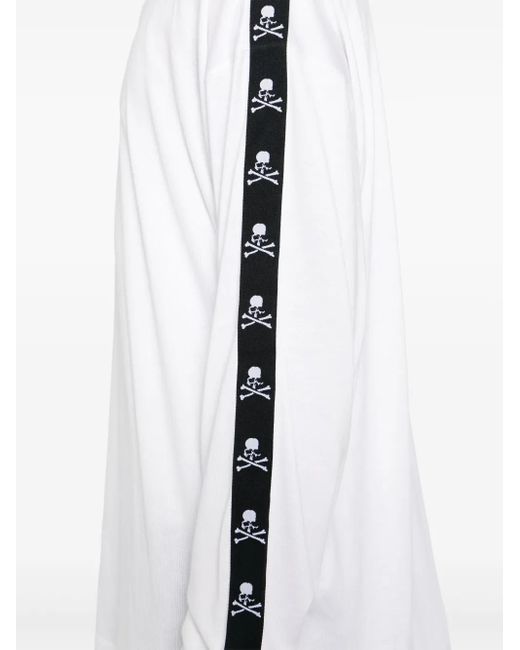 MASTERMIND WORLD White Logo Tape Long Sleeves T-Shirt for men