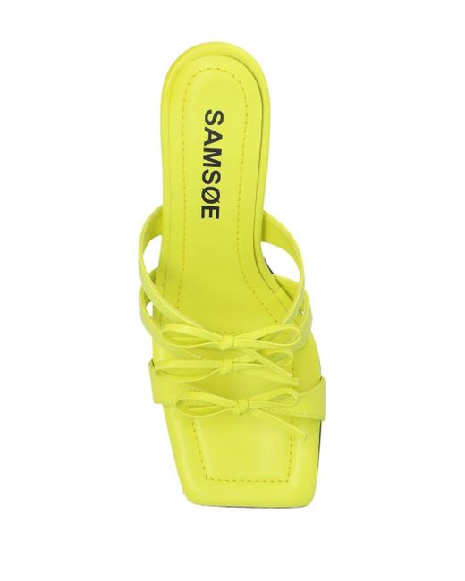 Samsøe & Samsøe Yellow Sabella Leather Sandals