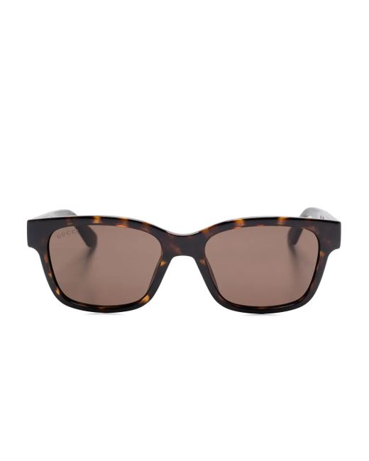 Gucci Brown Tortoiseshell Sunglasses for men