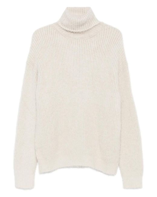 Maglione A Collo Alto di Uma Wang in White