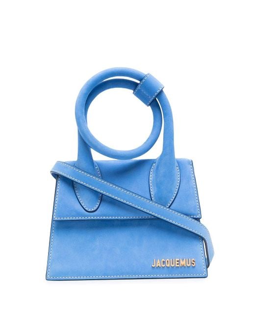 Jacquemus Blue Le Chiquito Noeud Handtasche