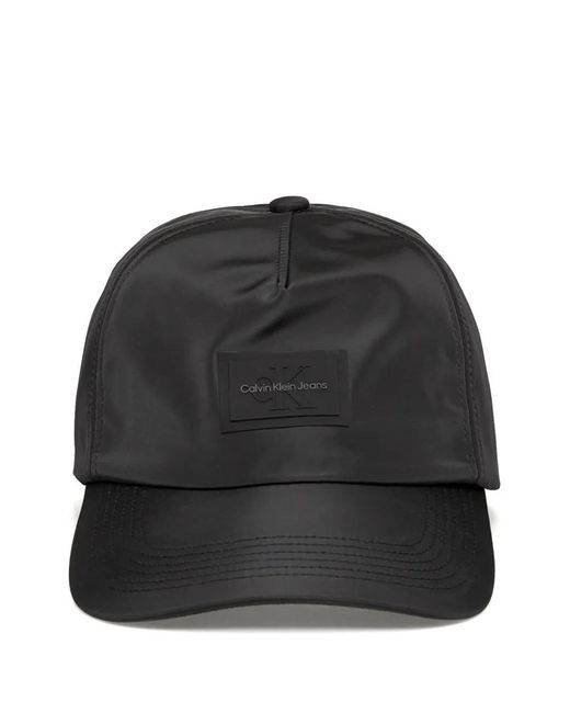 Calvin Klein Black Logo-Patch Baseball Cap