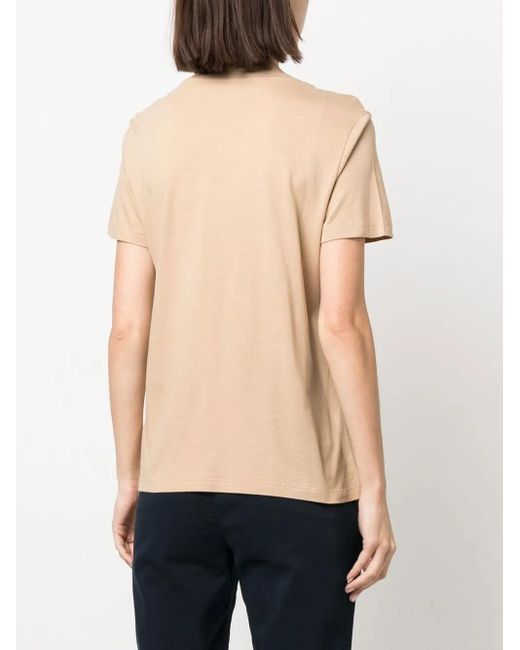 Ralph Lauren Natural Katlin Embroidered-Detail T-Shirt