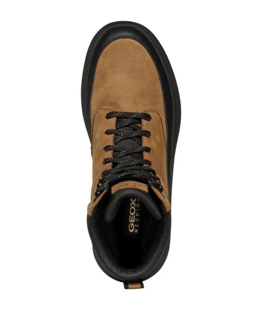 Geox Brown Granito + Grip Abx Padded Lace-Up Boots for men