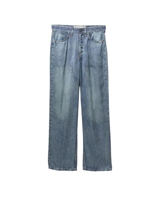 Rag & Bone Blue Denim-Printed Trousers
