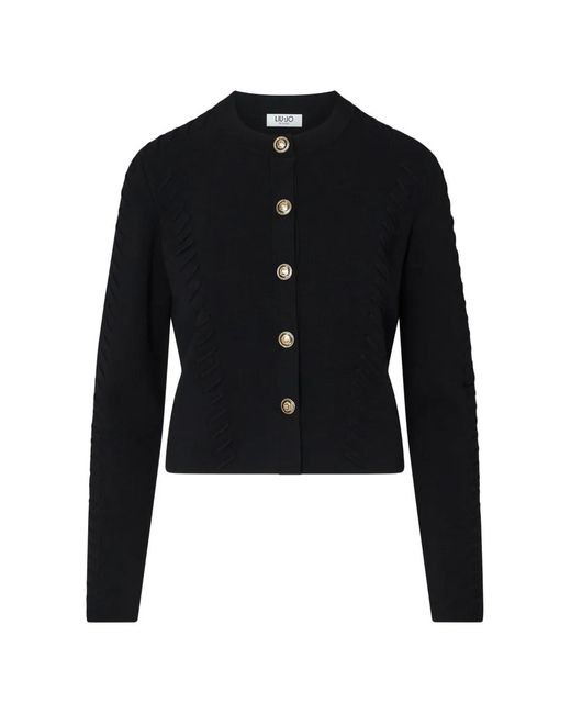 Liu Jo Black Cardigan With Braided Details