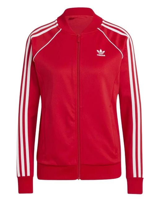 Adidas Red Sst Adicolor Classics "Better Scarlet" Jacket