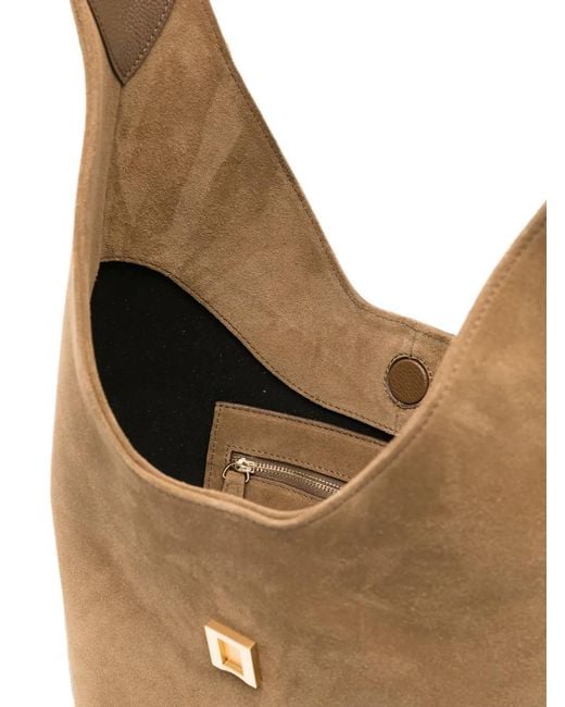 DeMellier London White Siena Suede Shoulder Bag