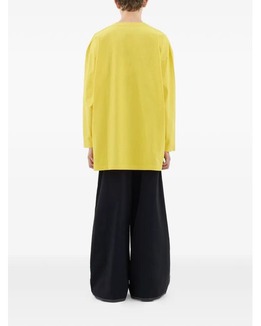 Sunnei Yellow Mega Long-Sleeve T-Shirt
