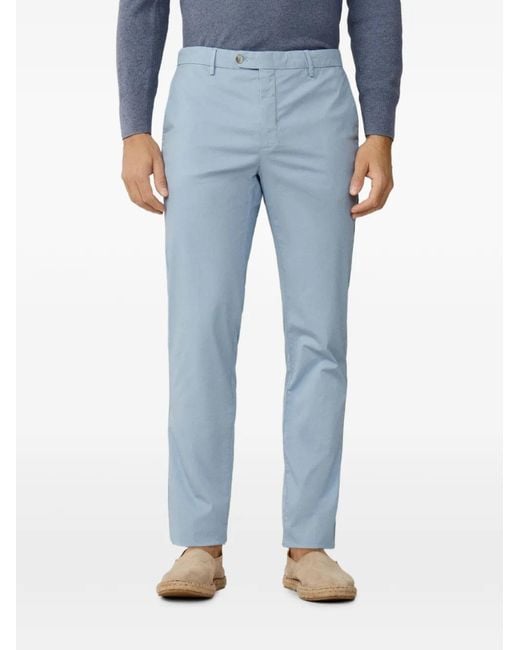 Hackett Blue Kensington Slim-Fit Trousers for men