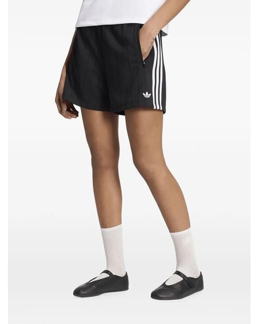 Adidas Black Pinstripe Firebird Shorts